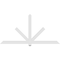 Ekena Millwork Kennewick Architectural Grade PVC Gable Bracket, 84"W x 42"H x 2"D x 4"F, 12/12 Pitch GBP084X42X0204KEN00 - alternate 2